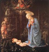 LIPPI, Fra Filippo Madonna in the Forest oil painting artist